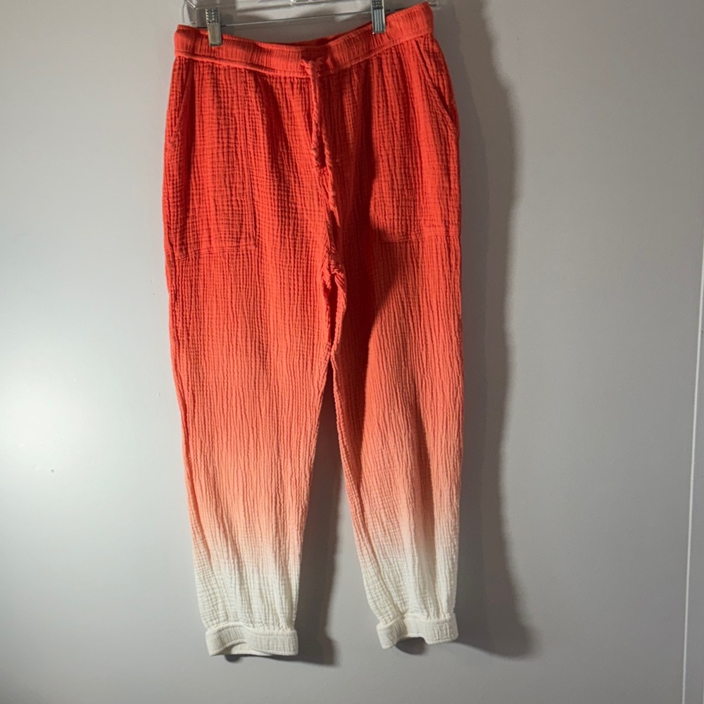 Young Fabulous & Broke orange and White Cropped Pants